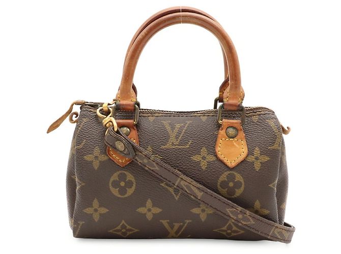 Borsa a mano Louis Vuitton Monogram Mini Speedy Marrone - vista 2