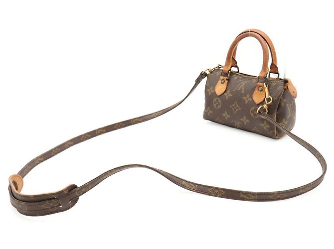 Borsa a mano Louis Vuitton Monogram Mini Speedy Marrone - vista 3