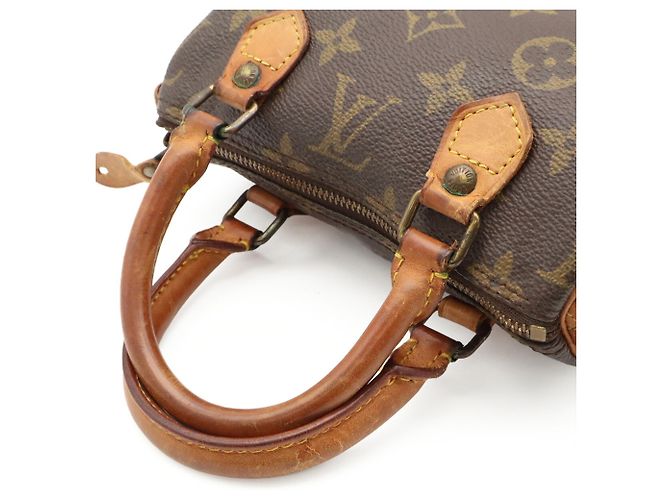 Borsa a mano Louis Vuitton Monogram Mini Speedy Marrone - vista 5
