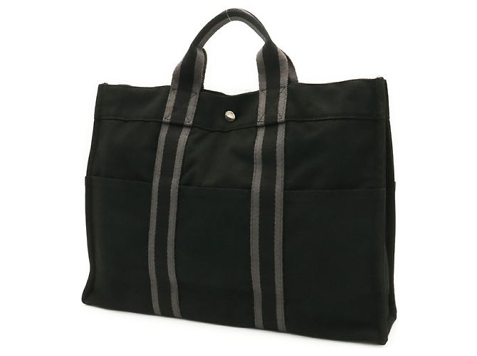 Hermès Borsa Fourre-Tout MM Hermes Marrone Nero - vista 3
