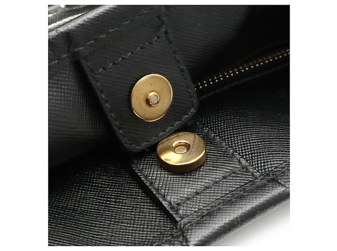 Borsa a spalla/tote Prada in nylon e pelle Nero - vista 9