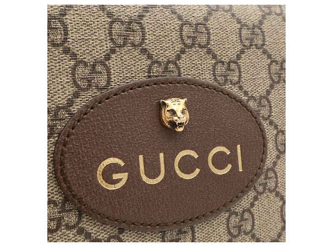Borsa GUCCI Neo GG Supreme Marrone Rosso Beige Verde Giallo - vista 7
