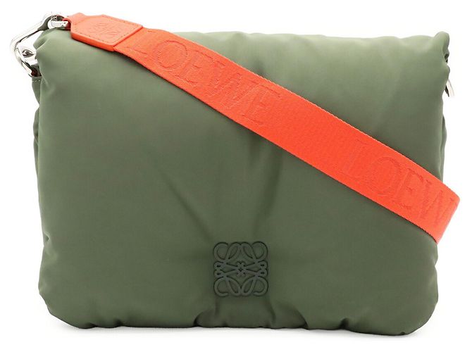 Bolsa Goya Puffer Anagram LOEWE Verde Laranja Caqui - vista 2