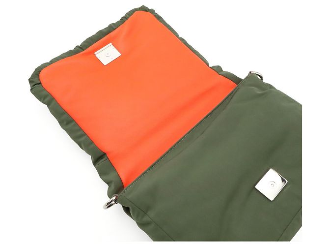 Bolsa Goya Puffer Anagram LOEWE Verde Laranja Caqui - vista 7