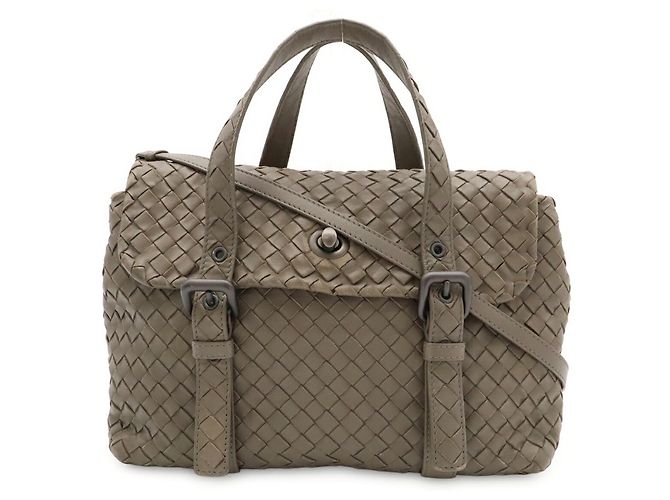 Borsa Bottega Veneta Intrecciato Khaki Cachi - vista 2