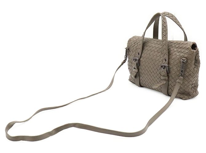 Borsa Bottega Veneta Intrecciato Khaki Cachi - vista 3