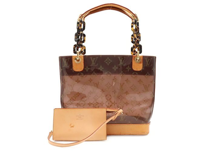Borsa Louis Vuitton Monogram Vinyl Cabas Ambre PM Marrone - vista 2