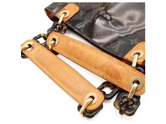 Borsa Louis Vuitton Monogram Vinyl Cabas Ambre PM Marrone - vista 5