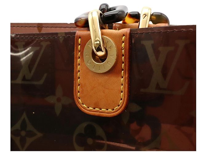 Borsa Louis Vuitton Monogram Vinyl Cabas Ambre PM Marrone - vista 7
