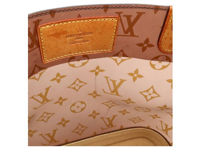 Borsa Louis Vuitton Monogram Vinyl Cabas Ambre PM Marrone - vista 9