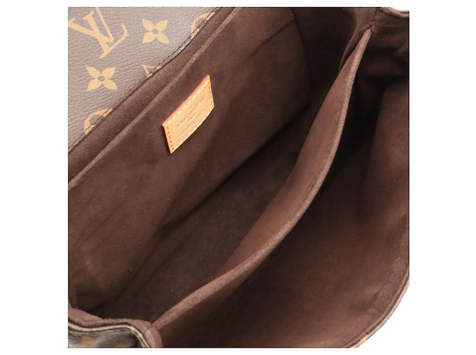 Borsa Louis Vuitton Monogram Pochette Metis Marrone - vista 10