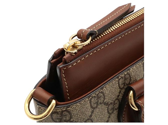 Borsa a mano/Borsa a tracolla Gucci GG Supreme Marrone Beige - vista 7