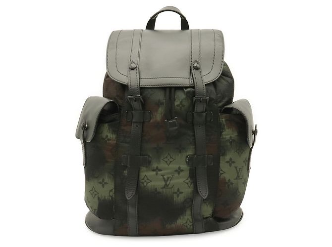 Zaino Louis Vuitton Monogram Camouflage Christopher PM Nero Multicolore Verde - vista 2