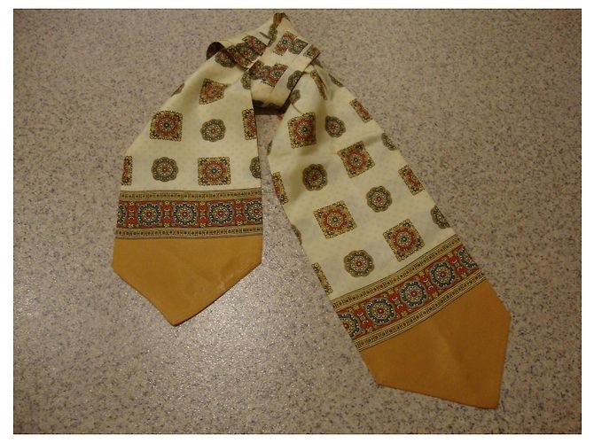 Autre Marque Foulard in seta con stampa geometrica Marrone Rosso Blu Beige Verde Giallo - vista 2