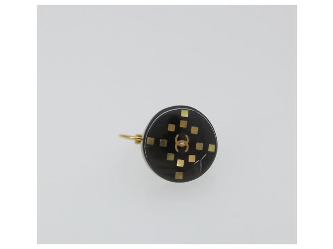 Chanel CC Round Stud Metal and Resin Nero - vista 2