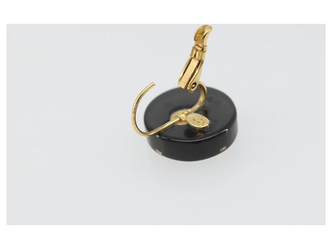 Chanel CC Round Stud Metal and Resin Nero - vista 5