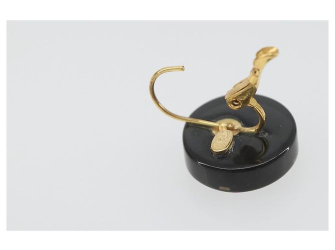 Chanel CC Round Stud Metal and Resin Nero - vista 7