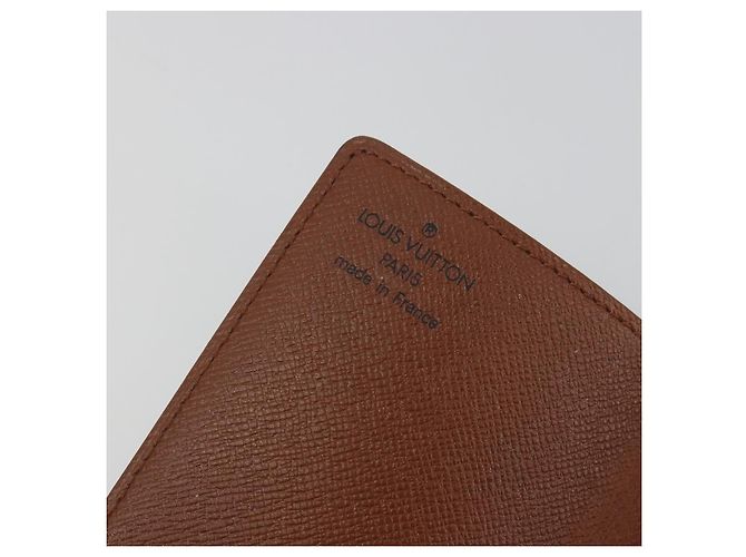 Louis Vuitton Porte Cartes Pression Card Case Monogram Canvas Marrone - vista 6