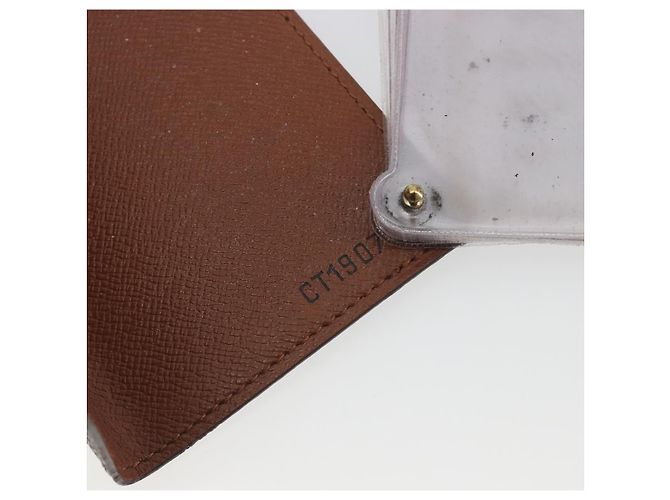 Louis Vuitton Porte Cartes Pression Card Case Monogram Canvas Marrone - vista 7