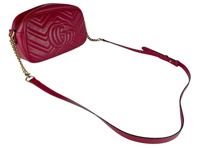 Borsa a tracolla Gucci GG Marmont Rosso - vista 10