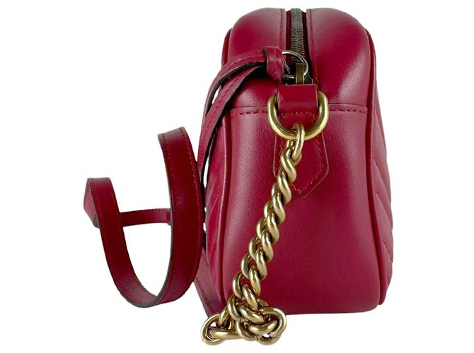 Borsa a tracolla Gucci GG Marmont Rosso - vista 2
