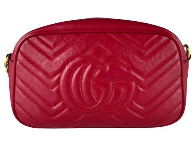 Borsa a tracolla Gucci GG Marmont Rosso - vista 3