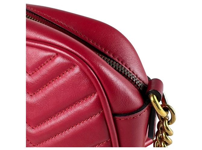 Borsa a tracolla Gucci GG Marmont Rosso - vista 5