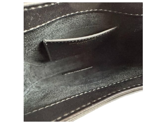Borsa a tracolla in pelle nera Saint Laurent Nero - vista 11