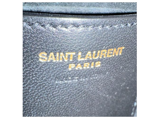 Borsa a tracolla in pelle nera Saint Laurent Nero - vista 12