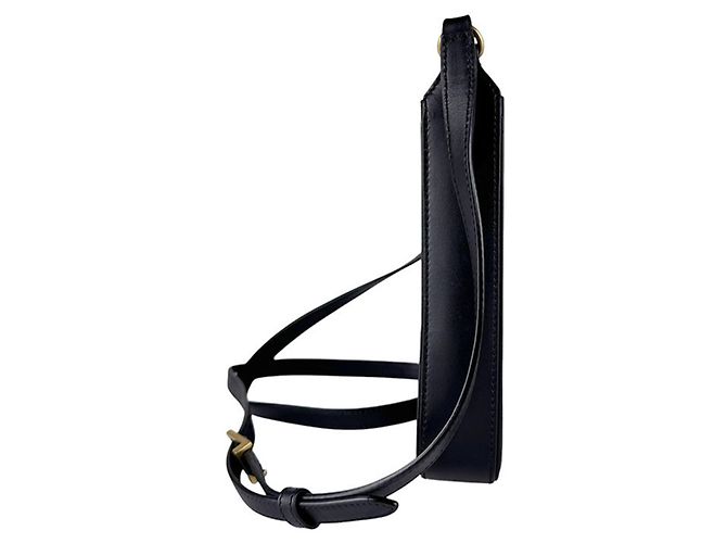 Borsa a tracolla in pelle nera Saint Laurent Nero - vista 2
