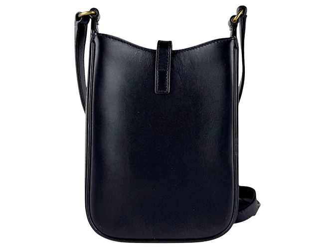 Borsa a tracolla in pelle nera Saint Laurent Nero - vista 3
