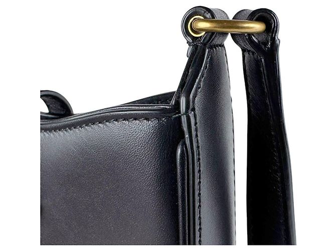 Borsa a tracolla in pelle nera Saint Laurent Nero - vista 5