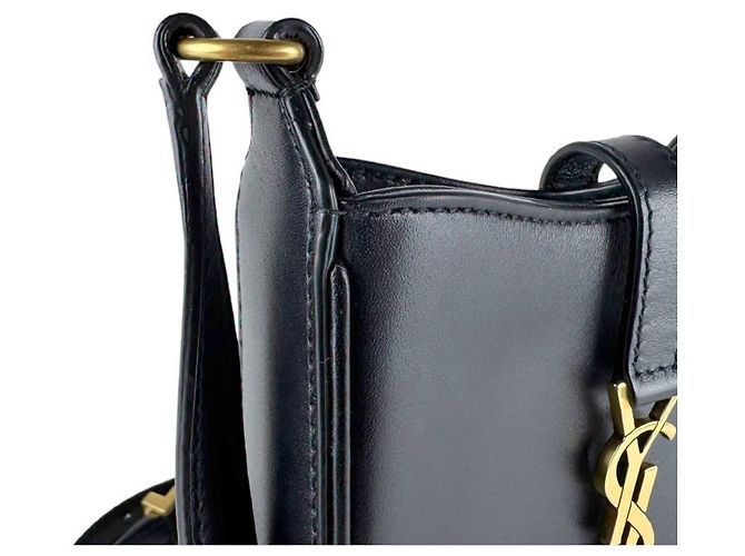 Borsa a tracolla in pelle nera Saint Laurent Nero - vista 6