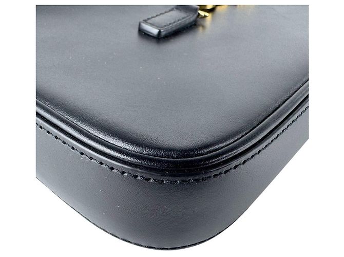 Borsa a tracolla in pelle nera Saint Laurent Nero - vista 7