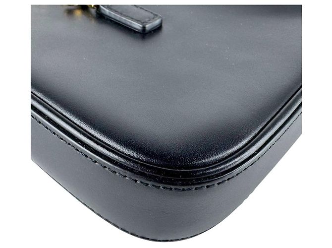 Borsa a tracolla in pelle nera Saint Laurent Nero - vista 8