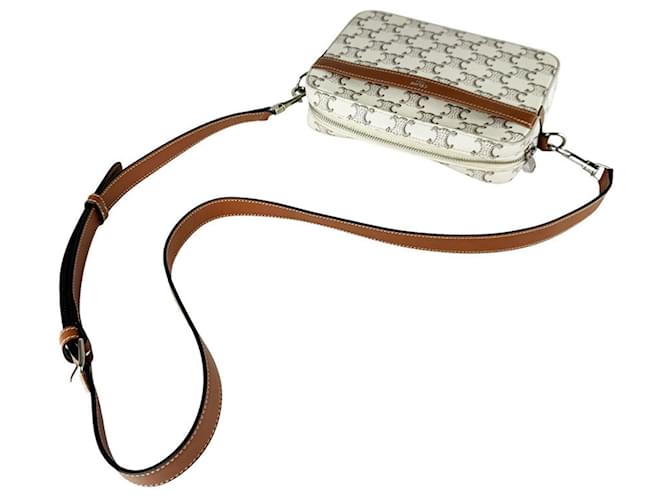 Céline Borsa a Tracolla Celine Small Messenger Marrone Crudo - vista 10
