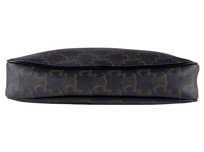 Céline Borsa a Tracolla Celine Triomphe Medium Marrone Nero - vista 4