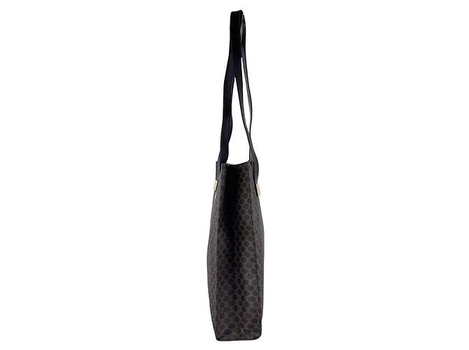 Céline Celine Macadam Tote Bag aus beschichtetem Canvas Braun Schwarz - Ansicht 2