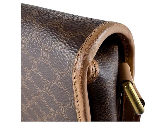 Céline Borsa a tracolla Celine Brown Macadam Marrone - vista 5