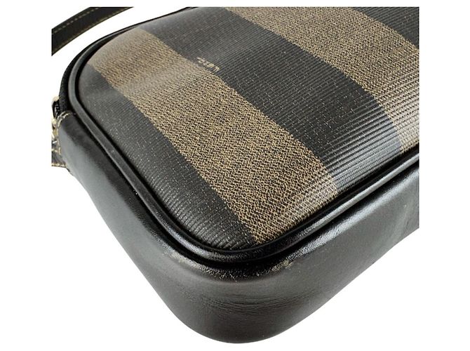 Fendi Schultertasche aus beschichtetem Canvas Pecan Braun Schwarz - view 12