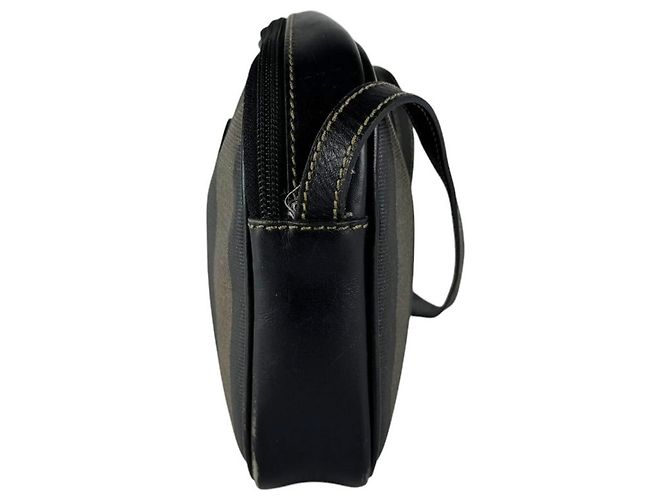 Fendi Schultertasche aus beschichtetem Canvas Pecan Braun Schwarz - view 2