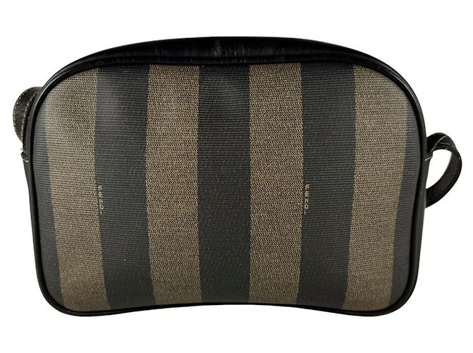Fendi Schultertasche aus beschichtetem Canvas Pecan Braun Schwarz - view 3