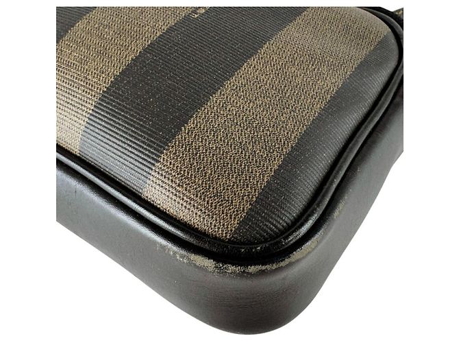 Fendi Schultertasche aus beschichtetem Canvas Pecan Braun Schwarz - view 8