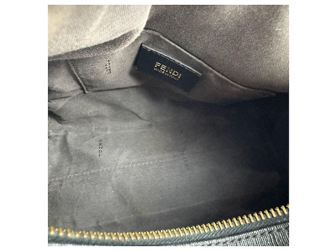 Borsa a mano Fendi Zucchino in pelle Nero - vista 11