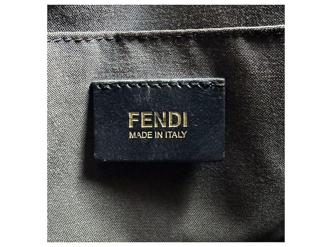 Borsa a mano Fendi Zucchino in pelle Nero - vista 12