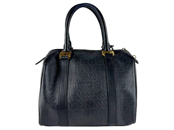 Borsa a mano Fendi Zucchino in pelle Nero - vista 3