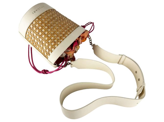 Bulgari Borsa a tracolla Bvlgari Serpenti Forever in paglia e pelle Rosa Arancione Crudo - vista 10
