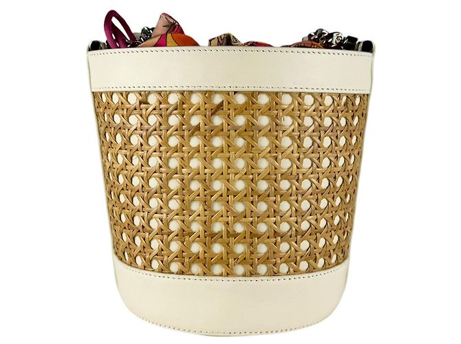 Bulgari Borsa a tracolla Bvlgari Serpenti Forever in paglia e pelle Rosa Arancione Crudo - vista 3