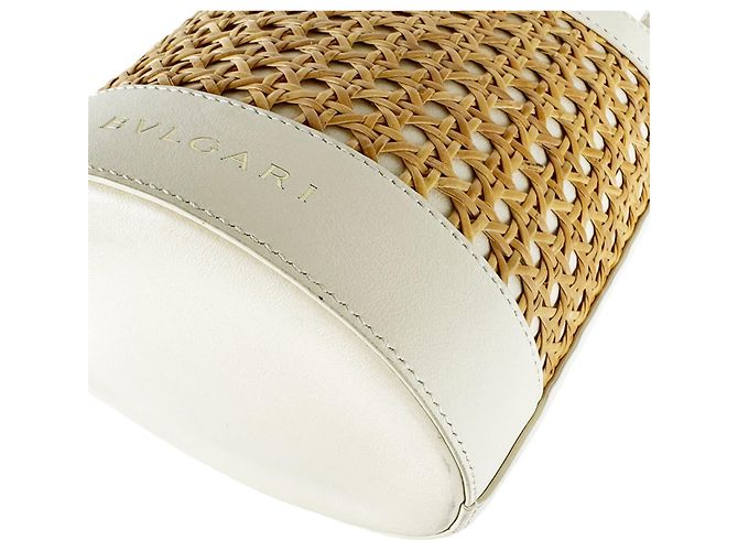 Bulgari Borsa a tracolla Bvlgari Serpenti Forever in paglia e pelle Rosa Arancione Crudo - vista 8