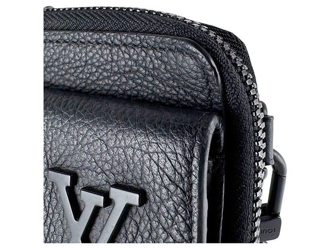 Borsa a tracolla in pelle Louis Vuitton Nero - vista 5